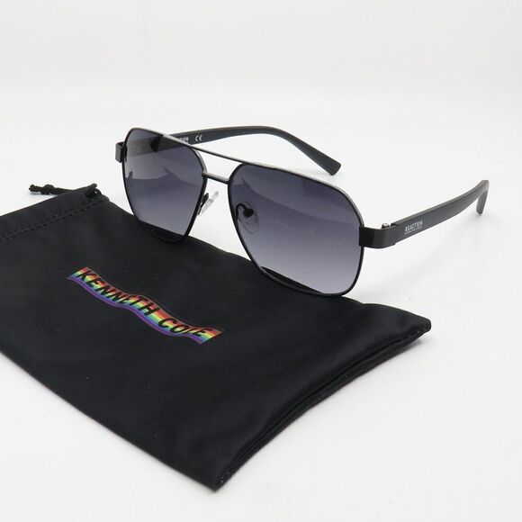 Kenneth Cole Reaction New KC2843/S 01B Black/Grey Gradient Pilot Sunglas… - Picture 1 of 9